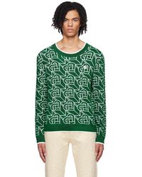 Casablancabrand - Green Heart Monogram Sweater - Lyst