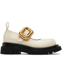 Bottega Veneta - Off- Lug Mary-Jane Loafers - Lyst