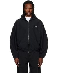 Alexander Wang - Logo Print Oversized Zip Up Hoodie - Lyst