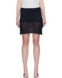 【関税込み】Paloma Wool ブラック Cliff ミニスカート CLIFF-Black low waist mini skirt with bottom voile stitching