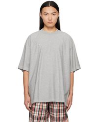 Vetements - T-shirt gris à coutures visibles - Lyst