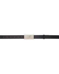 MM6 by Maison Martin Margiela - Ceinture Noire À Ferrure À Logo Numérique - Lyst
