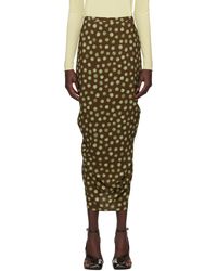 Dries Van Noten - Viscose Polka Dot Midi Skirt - Lyst