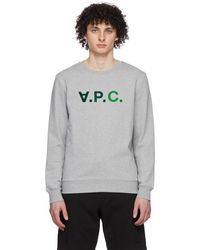 Mens Clothing Activewear A.P.C Vpc Sweatshirt in Green for Men gym and workout clothes Sweatshirts 