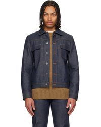 メンズ A.P.C. インディゴ Elvis デニムジャケット ブルー | Lyst