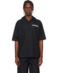 Off-White c/o Virgil Abloh - Scribble Arrow Poplin Bowling Shirt - Lyst