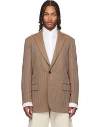 Dries Van Noten - Taupe Loose Fit Blazer - Lyst