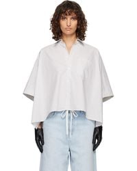 MM6 by Maison Margiela - Cotton Poplin Shirt - Lyst