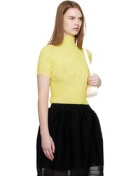 Issey Miyake Shadow Study Pleats Chiffon Twist Turtleneck in Black