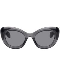 Alexander McQueen - Gray Cat-eye Sunglasses - Lyst