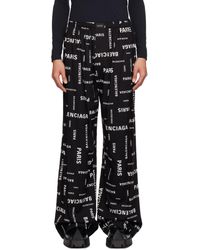 Balenciaga - Black Scribble Pyjama Pants - Lyst