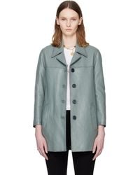 Chloé - Single-Breasted Long Leather Jacket - Lyst