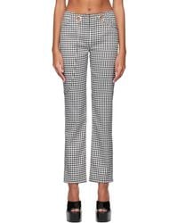 Miaou - Ssense Work Capsule – Black & White Tommy Trousers - Lyst