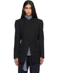Bottega Veneta - Wool Grain De Poudre Collarless Blazer - Lyst