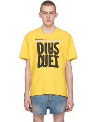 Doublet - T-shirt jaune à image à logo - Lyst