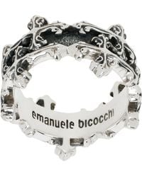 Emanuele Bicocchi - Avelli Cross Double Band Ring - Lyst