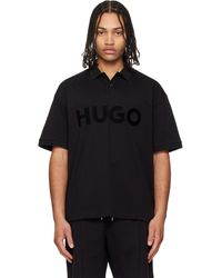 HUGO - Oversize-Fit Contrast Logo Polo - Lyst