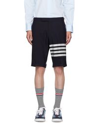 Thom Browne - Navy 4-bar Shorts - Lyst