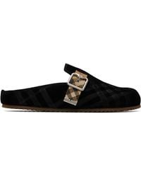 Burberry - Check Suede Urchin Loafers - Lyst