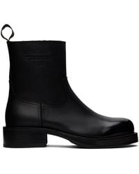 Acne Studios - Black Glossed Leather Boots - Lyst