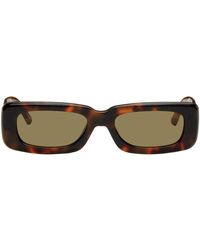 The Attico - Tortoiseshell Linda Farrow Edition Mini Marfa Sunglasses - Lyst