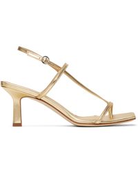 Aeyde - Elise Leather Toe-Post Heeled Sandals - Lyst