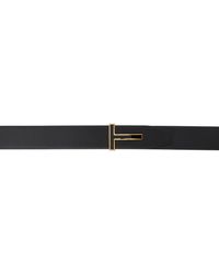 Tom Ford - Grain Leather Insert Buckle T Belt - Lyst
