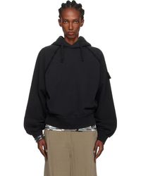 Stone Island - ブラック 6100023 Brushed Organic Cotton Fleece フーディ - Lyst