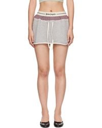 Palm Angels - Classic Logo Double-Layered Miniskirt - Lyst