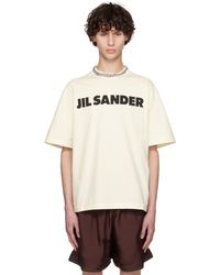 Jil Sander - Off- Logo Printed T-shirt - Lyst