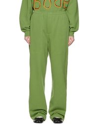 Bode - Green Gym Track Lounge Pants - Lyst