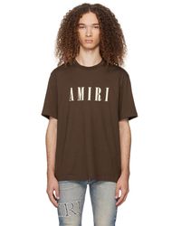 Amiri - T-shirt brun à logo - Lyst