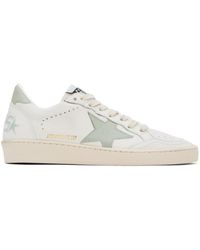 Golden Goose - Ssense Exclusive White & Green Ball Star Sneakers - Lyst