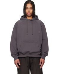 WOOYOUNGMI - Pull À Capuche Gris À Logo À L'Arrière - Lyst