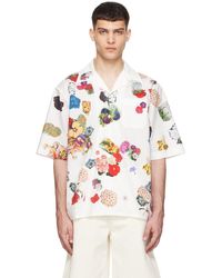 Marni - Chemise blanche à motif fleuri - Lyst