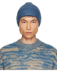 Acne Studios - Bonnet bleu en laine et mohair - Lyst