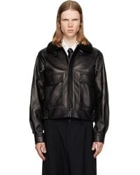 Ernest W. Baker - Aviator Leather Bomber Jacket - Lyst