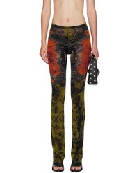 Jean Paul Gaultier - Pantalon De Détente Kaki Et À Imprimé Médaillon - Lyst