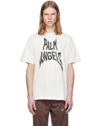 Palm Angels - Off- Distorted Regular T-Shirt - Lyst