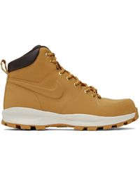 Nike Leather Manoa Outdoor Boots in Blue for Men | Lyst