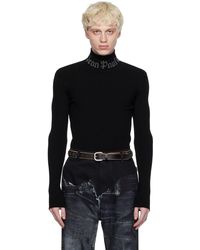 Jean Paul Gaultier - Black Jacquard Sweater - Lyst
