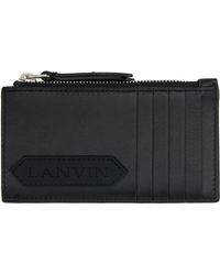 Lanvin - Black Zip Card Holder - Lyst
