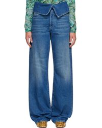 Dries Van Noten - Folded Denim Jeans - Lyst