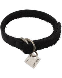 Guidi - Bracelet noir en cuir de bison - Lyst