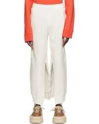 MM6 by Maison Martin Margiela - Off-white Vented Sweatpants - Lyst