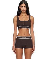 Versace - Cotton Rib Bra - Lyst