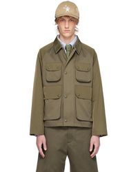Thom Browne - Khaki Cropped Relaxed Field Jacket - Lyst