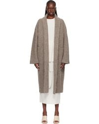 Lauren Manoogian - Taupe Double Face Long Coat - Lyst