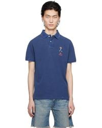 Polo Ralph Lauren - ネイビー ロゴグラフィック刺繍 ポロシャツ - Lyst