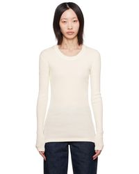 Lemaire - Off- Dropped Shoulder Long Sleeve T-shirt - Lyst